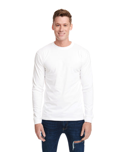 Unisex Inspired Dye Long-Sleeve Crew - White