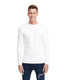 Next Level 7401 - Unisex Inspired Dye Long-Sleeve Crew - White