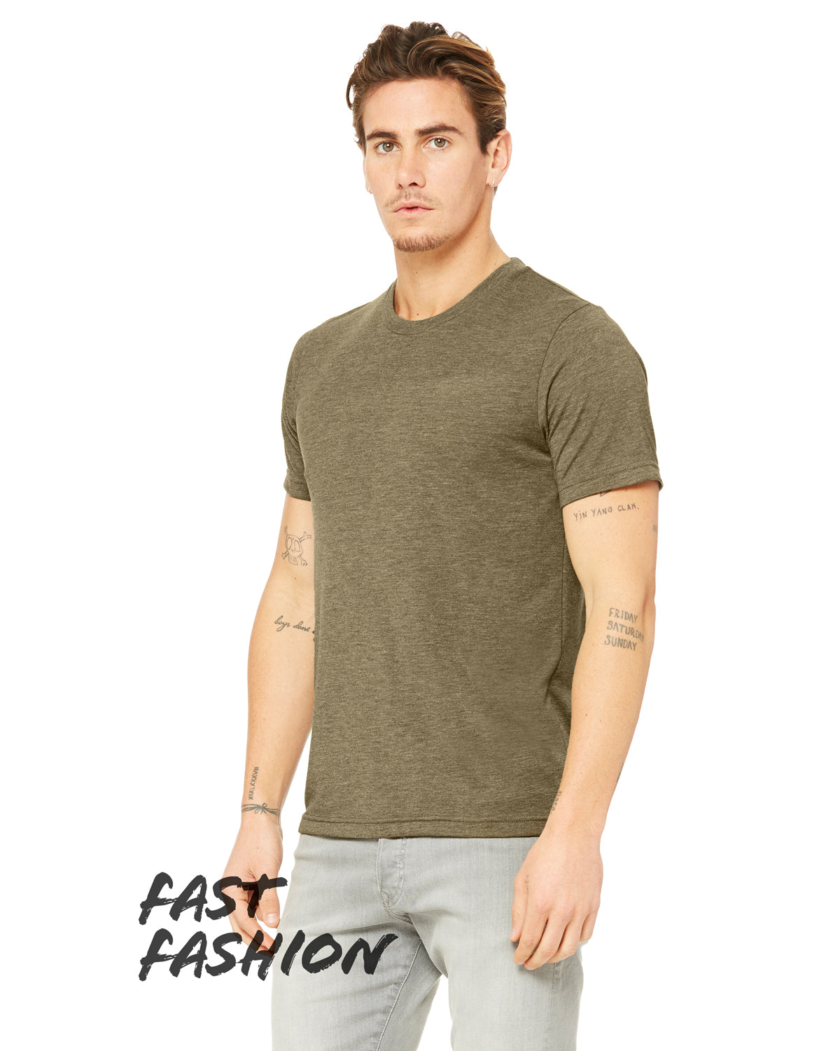 Unisex Viscose Fashion T-Shirt - Heather Olive