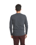 Unisex Sueded Long-Sleeve Crew - Heather Charcoal