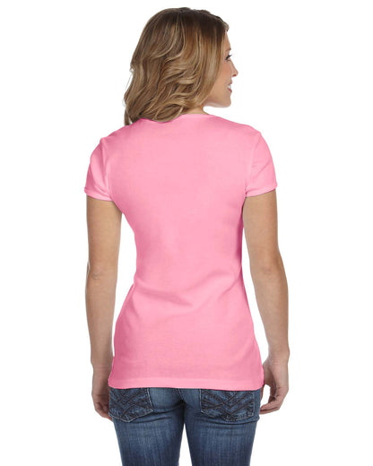 Women's Baby Rib Short-Sleeve T-Shirt - Pink