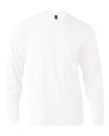 Unisex Poly-Rich Long Sleeve Tee - White