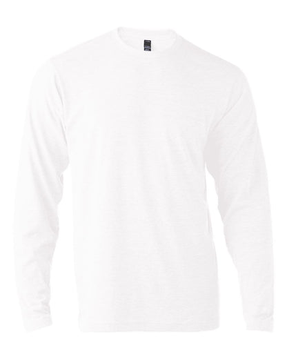 Unisex Poly-Rich Long Sleeve Tee - White