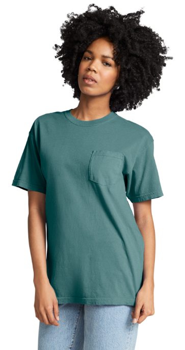 Unisex Heavyweight RS Pocket T-Shirt - Blue Spruce