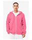 Bella + Canvas 3739 - Unisex Poly-Cotton Sponge Fleece Full-Zip Hoodie - Heather Charity Pink