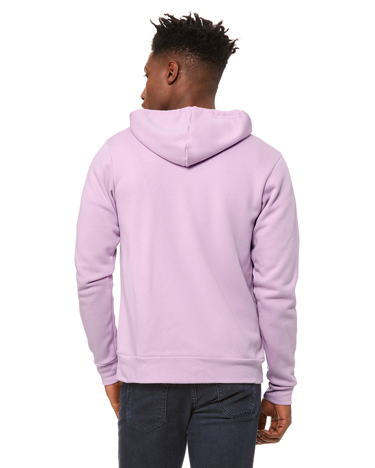 Unisex Poly-Cotton Sponge Fleece Full-Zip Hoodie - Lilac