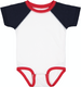 Rabbit Skins RS4430 - Infant Baseball Bodysuit - White / Navy / Red