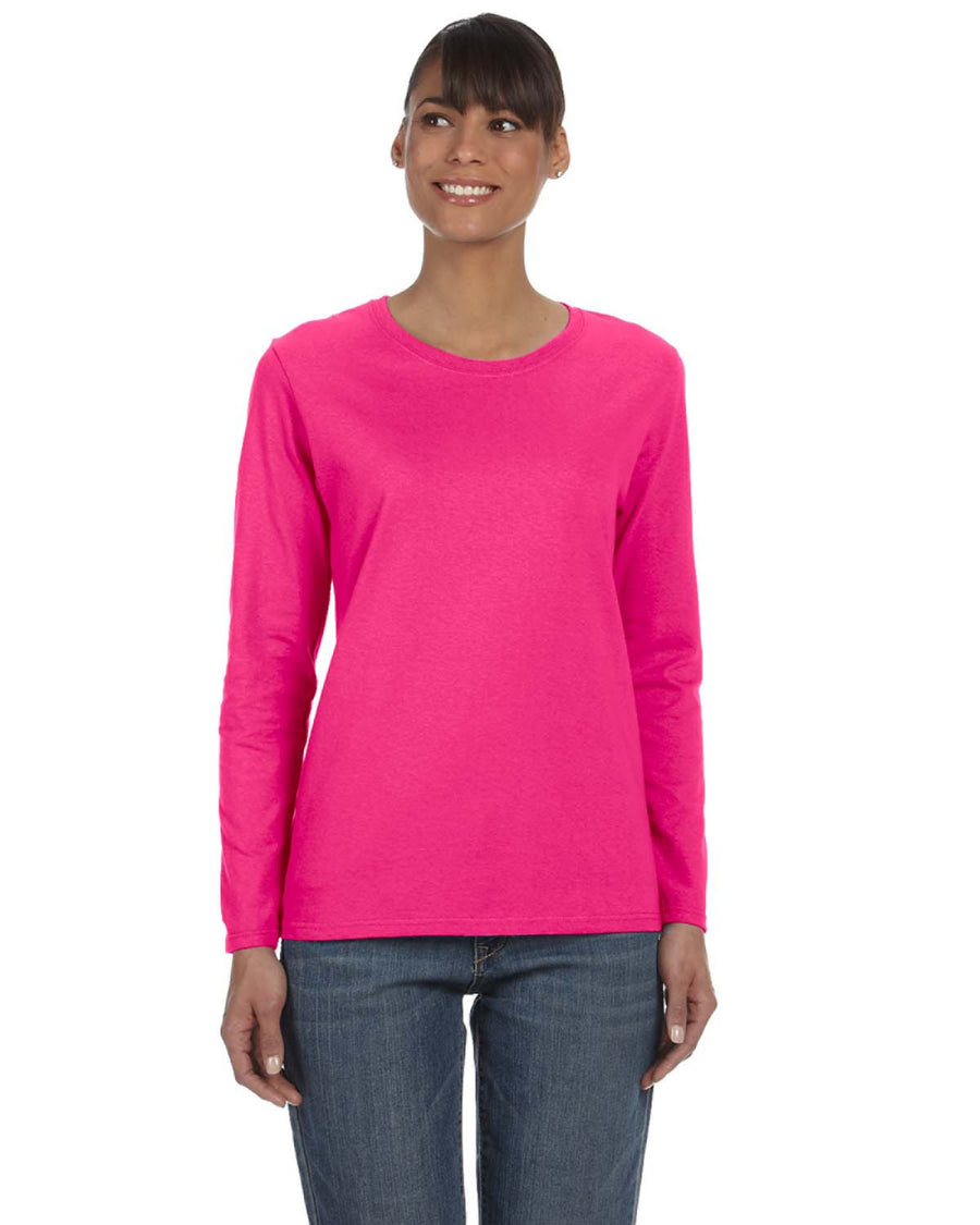 Ladies' Heavy Cotton™ 5.3 oz. Long-Sleeve T-Shirt - Heliconia