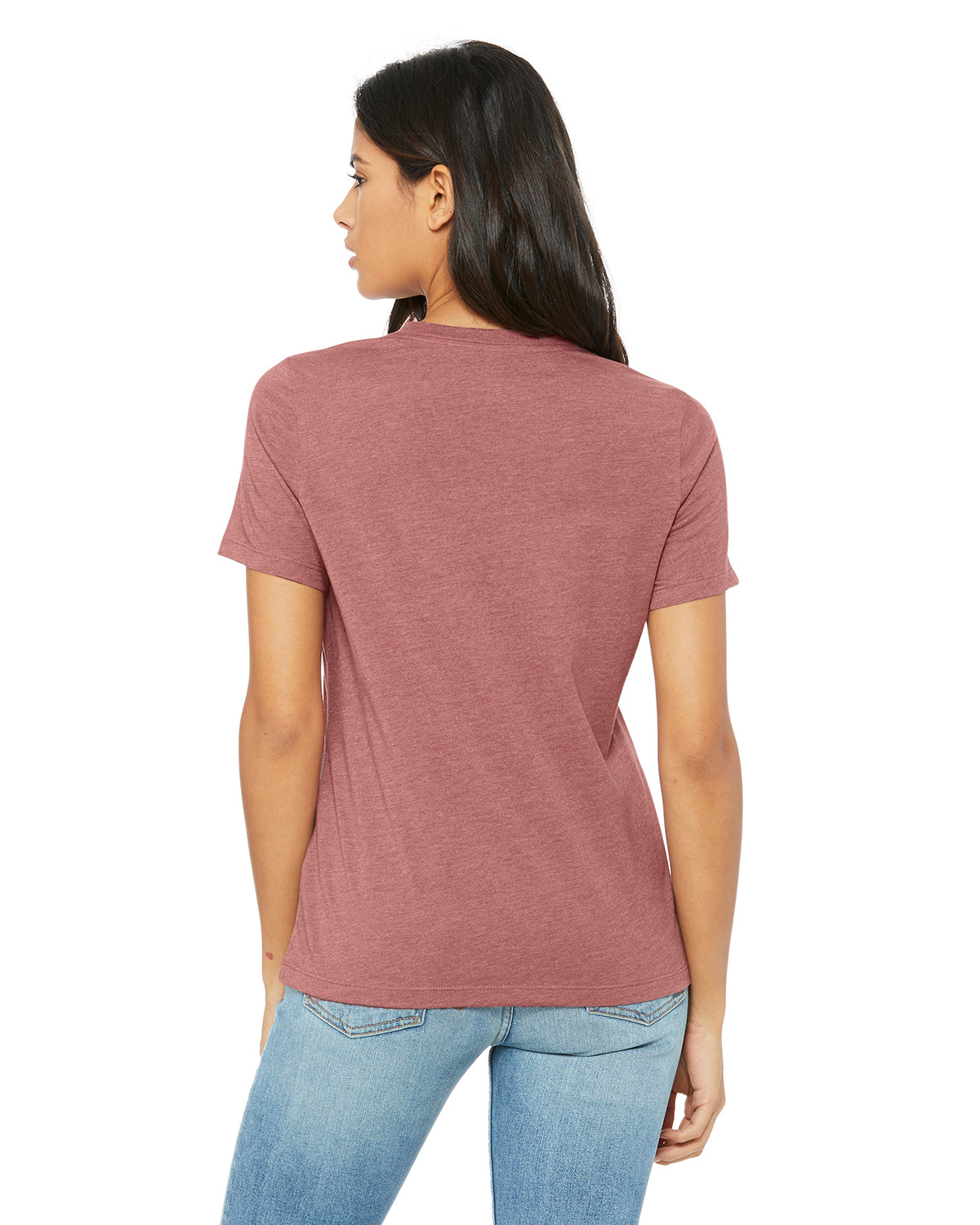 Women's Heathered Relaxed Jersey Short-Sleeve T-Shirt - Heather Mauve