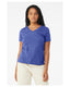 Bella + Canvas 6405CVC - Women's Relaxed Jersey V-Neck T-Shirt - Heather True Royal