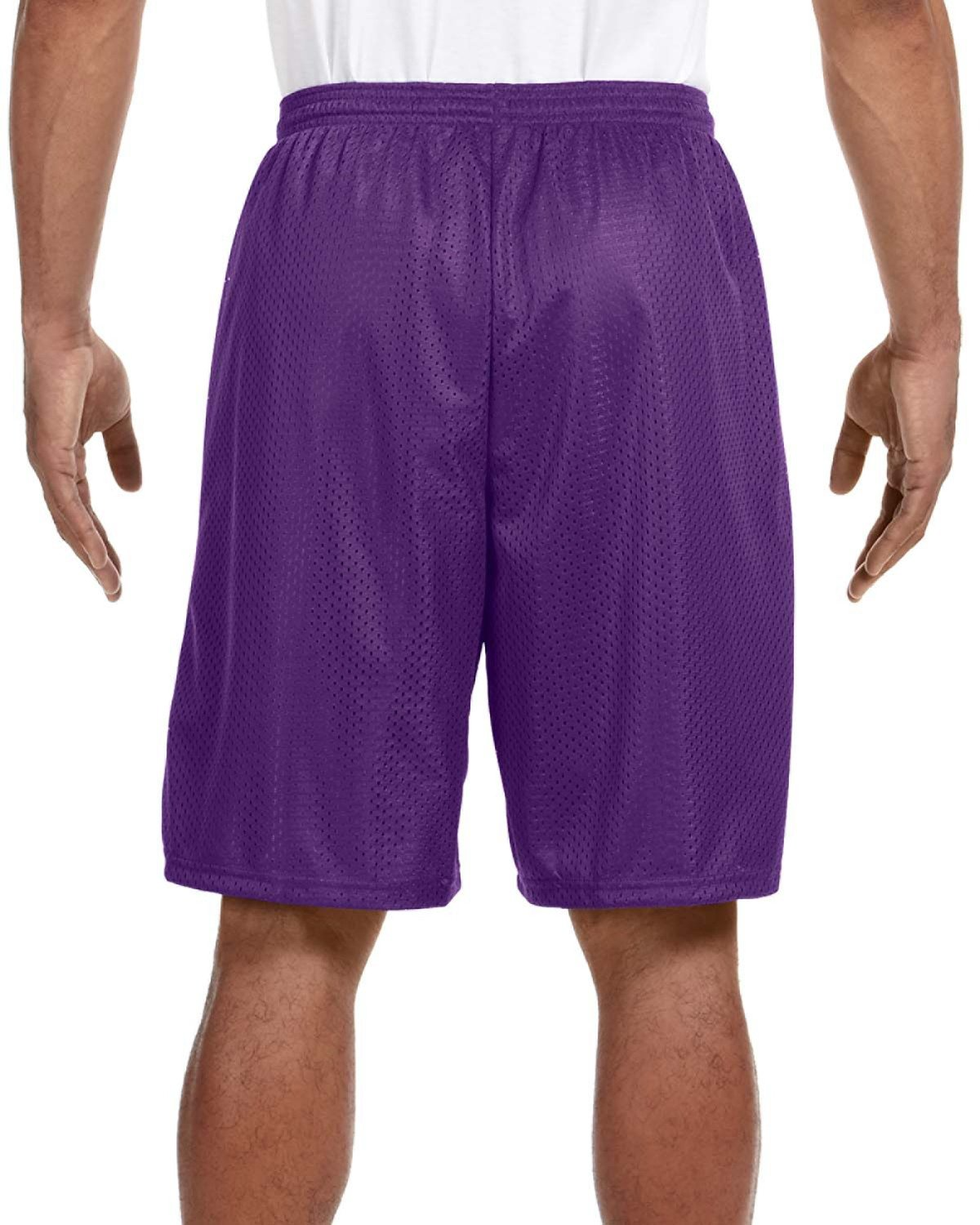 Unisex Nine Inch Inseam Mesh Short - Purple