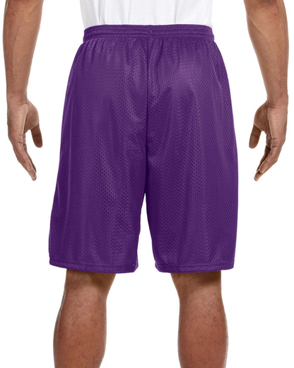 Unisex Nine Inch Inseam Mesh Short - Purple