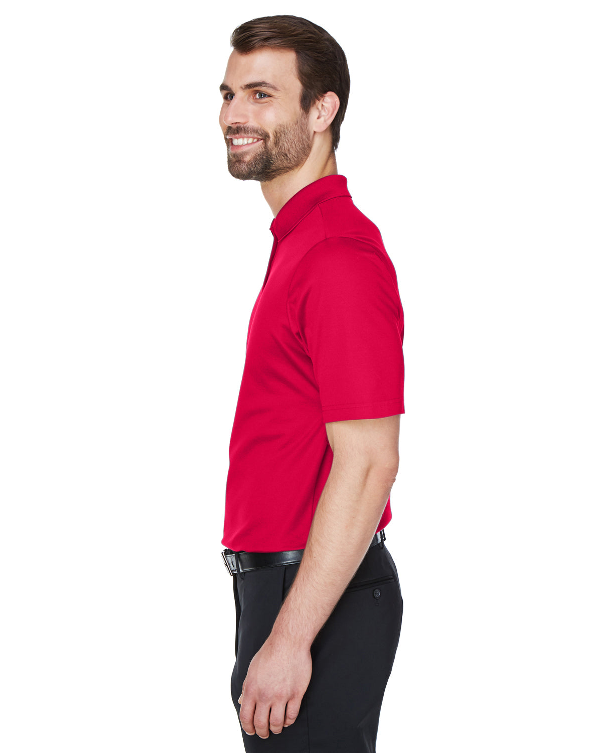 CrownLux Performance™ Men's Plaited Polo - Red