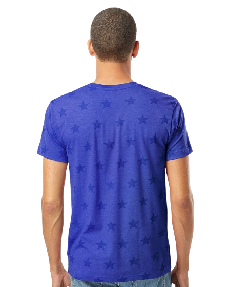 Unisex Star Print T-Shirt - Royal Star