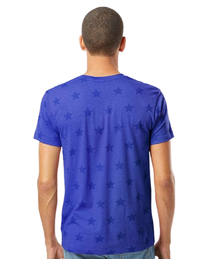 Unisex Star Print T-Shirt - Royal Star