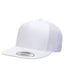 Yupoong 6006 - Unisex 5-Panel Flat Bill Trucker Cap - White