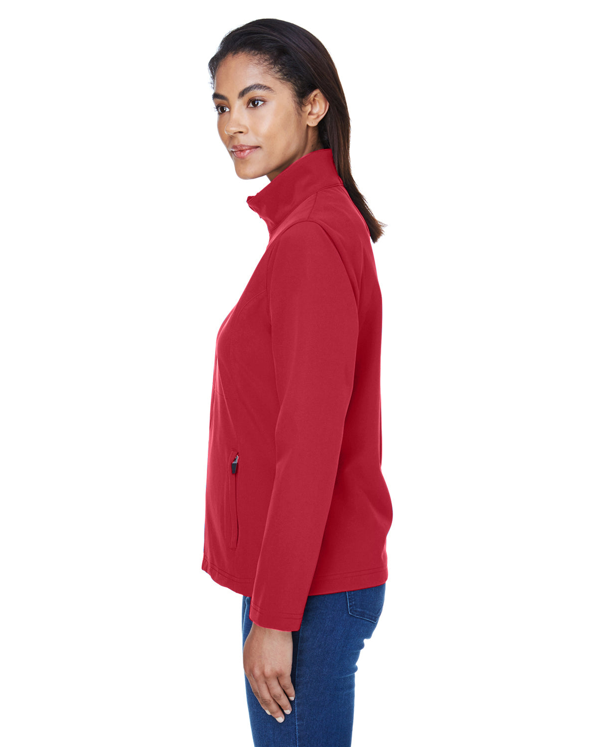 Women's Leader Soft Shell Jacket - Sport Scarlet Red