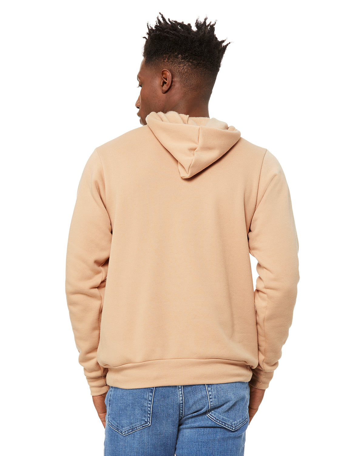Unisex Sponge Fleece Pullover Hoodie - Heather Sand Dune