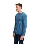 Unisex Inspired Dye Long-Sleeve Crew - Blue Jean