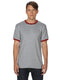 Gildan G860 - Unisex Ringer T-Shirt - Sport Gray / Red