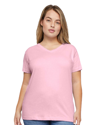 Women's Premium Jersey V-Neck T-Shirt - Pink