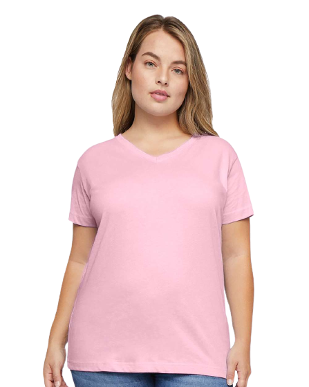 Women's Premium Jersey V-Neck T-Shirt - Pink
