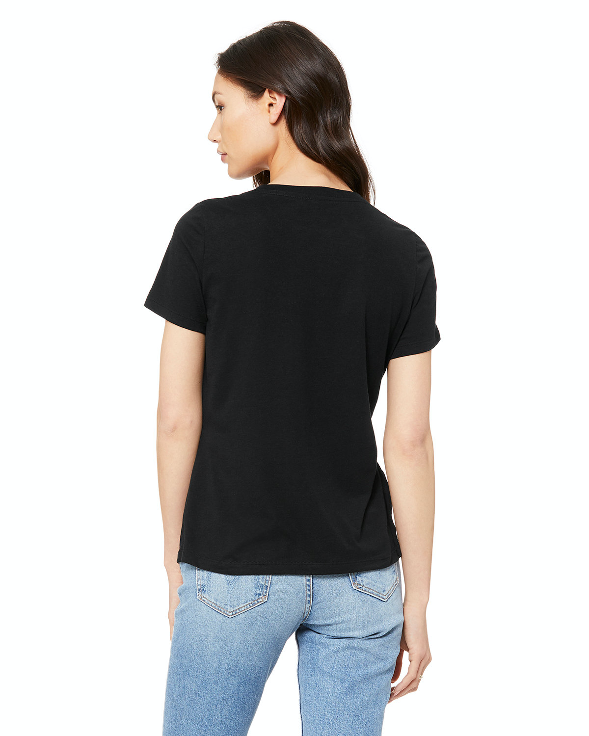 Women's Relaxed Jersey V-Neck T-Shirt - Solid Black Triblend