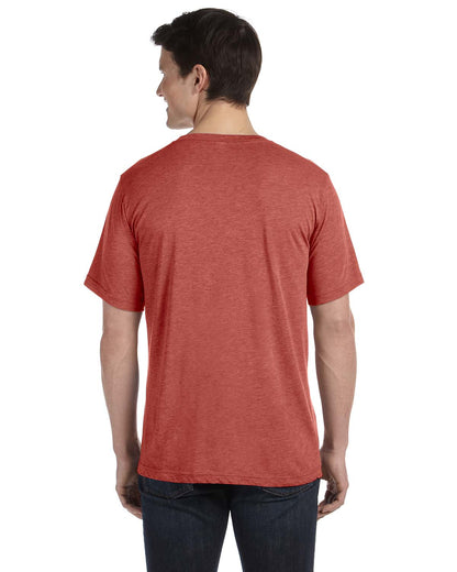 Unisex Triblend V-Neck T-Shirt - Clay Triblend