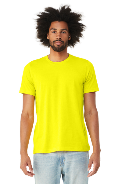 Unisex Heather CVC T-Shirt - Neon Yellow