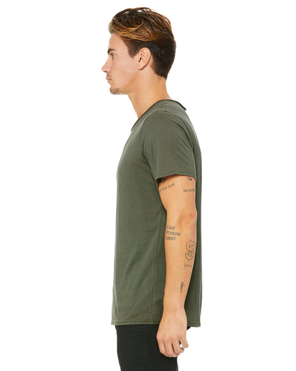 Men's Jersey Raw Neck T-Shirt - Military Green