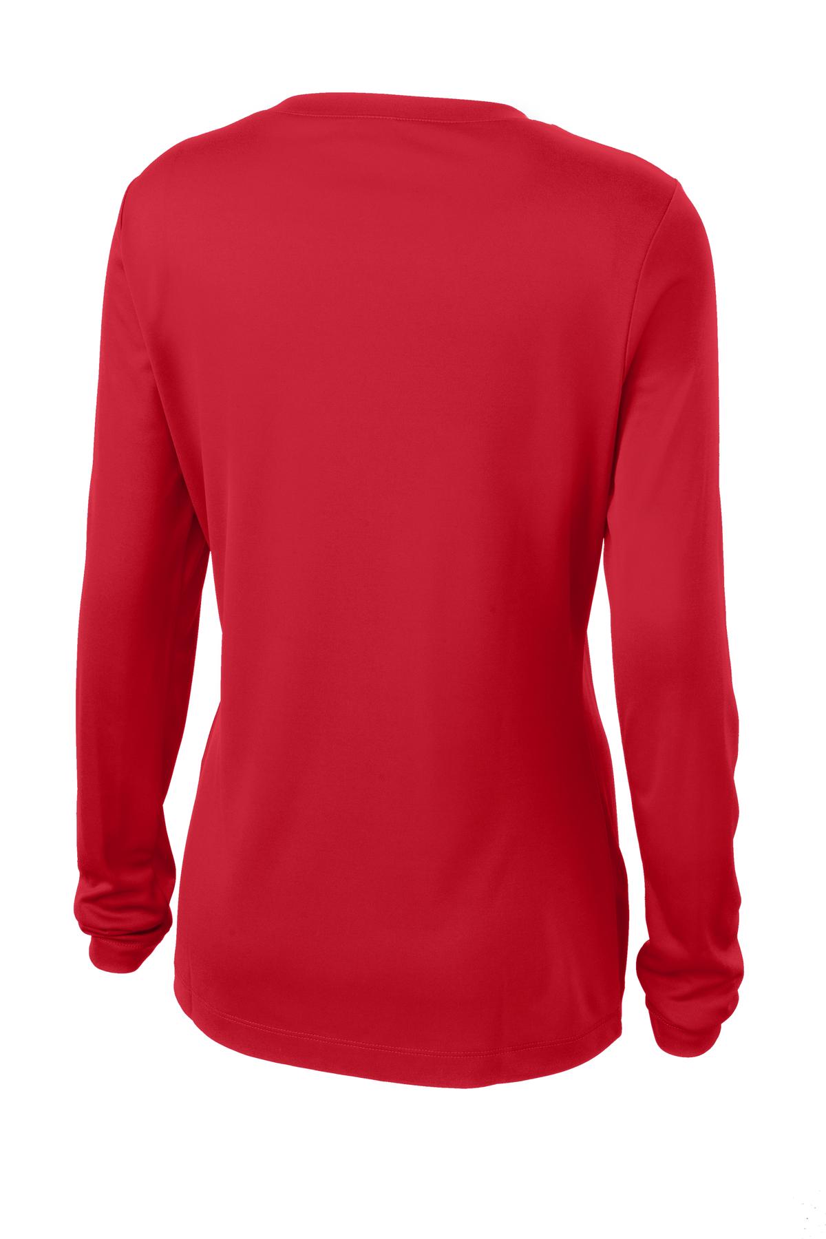 Women's Long Sleeve PosiCharge Competitor V-Neck Tee - True Red