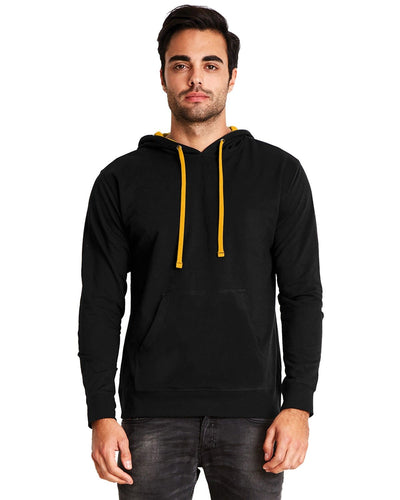 Unisex French Terry Pullover Hoodie - Black / Gold