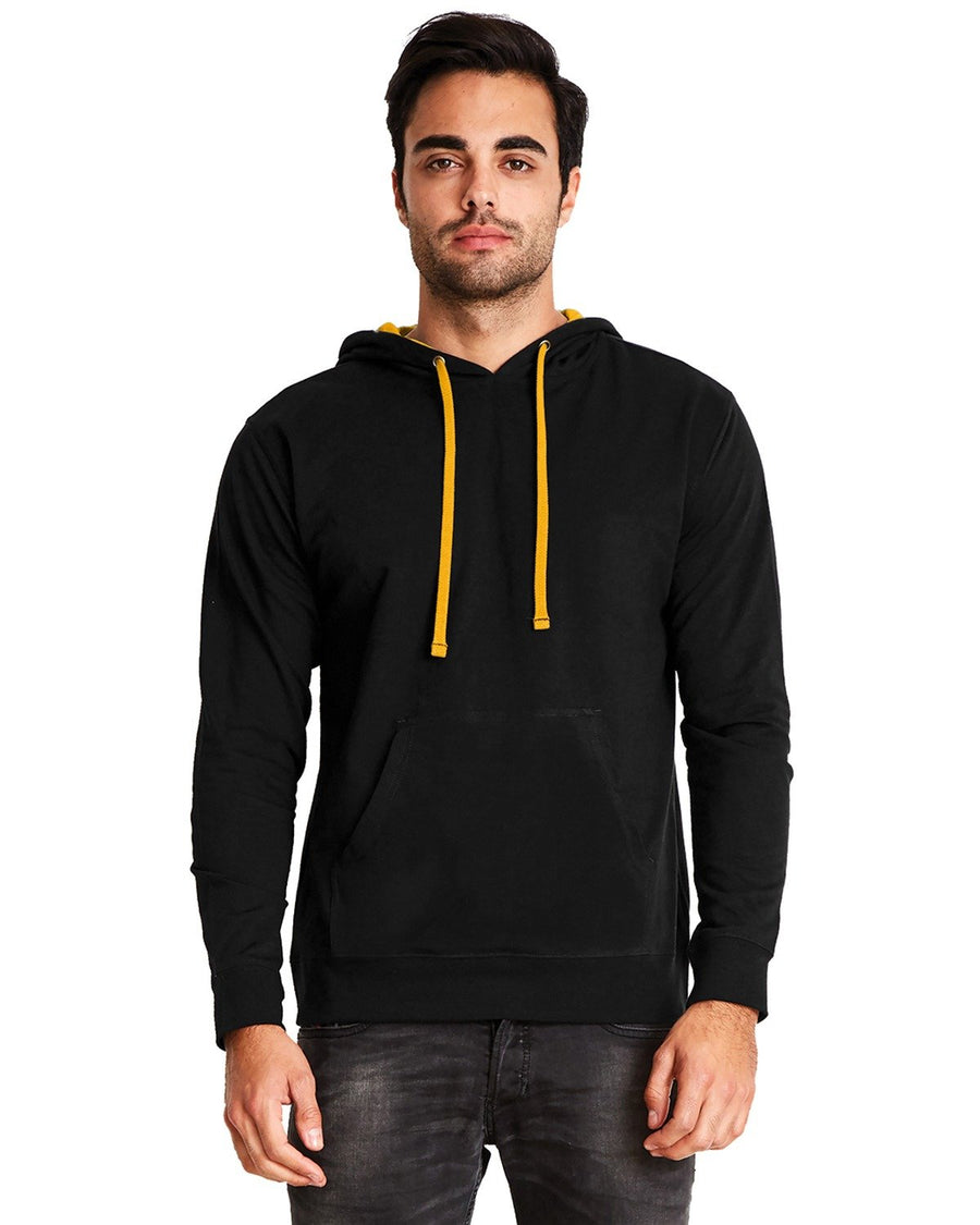 Unisex French Terry Pullover Hoodie - Black / Gold