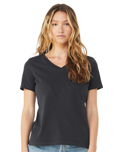 Women's Relaxed Jersey V-Neck T-Shirt - Dark Gray