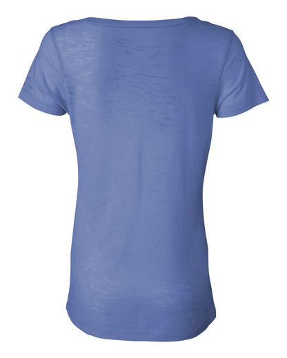 Women's Burnout V-Neck Tee - Steel Blue