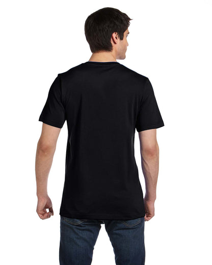 Unisex Jersey Short-Sleeve V-Neck T-Shirt - Black