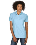 Women's Double Piqué Polo - Light Blue