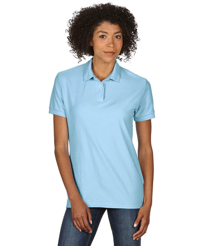 Women's Double Piqué Polo - Light Blue