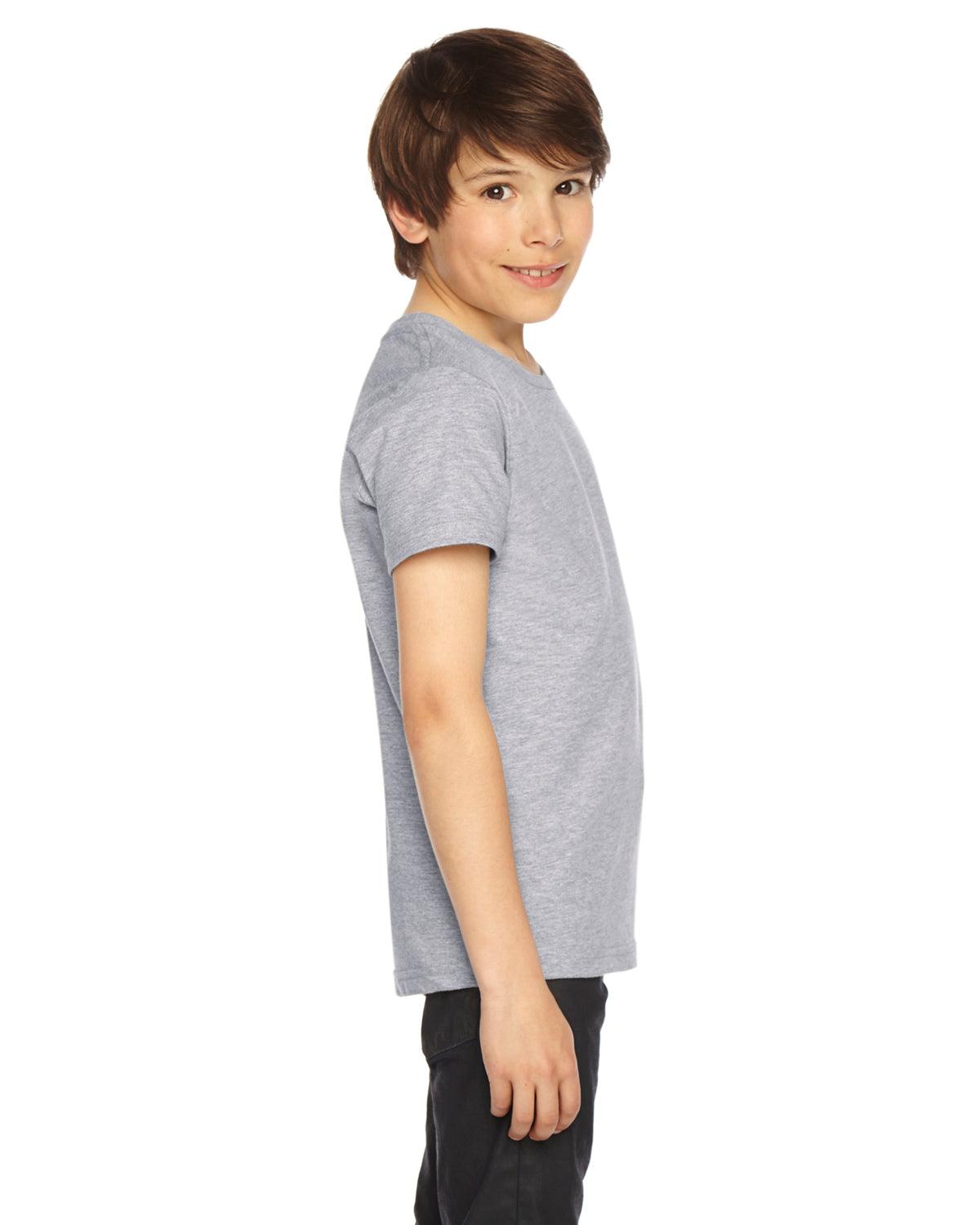 Youth Fine Jersey Short-Sleeve T-Shirt - Heather Gray