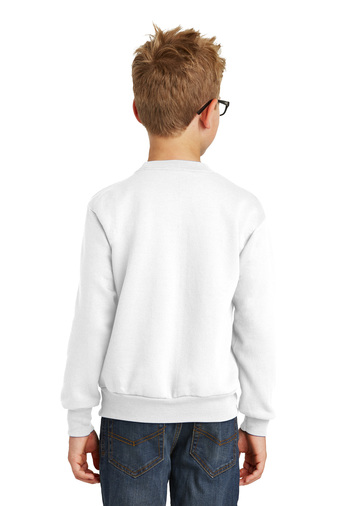 Youth Core Fleece Crewneck Sweatshirt - White