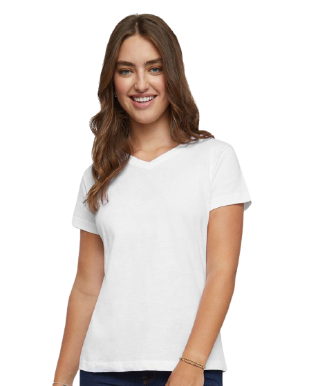 Women's Premium Jersey V-Neck T-Shirt - White