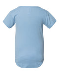 Infant Baby Rib Short-Sleeve One-Piece - Baby Blue