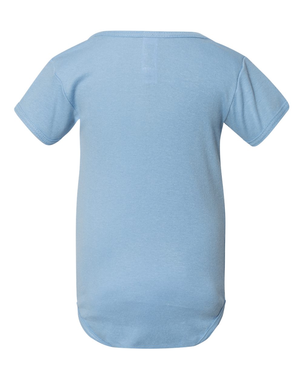 Infant Baby Rib Short-Sleeve One-Piece - Baby Blue