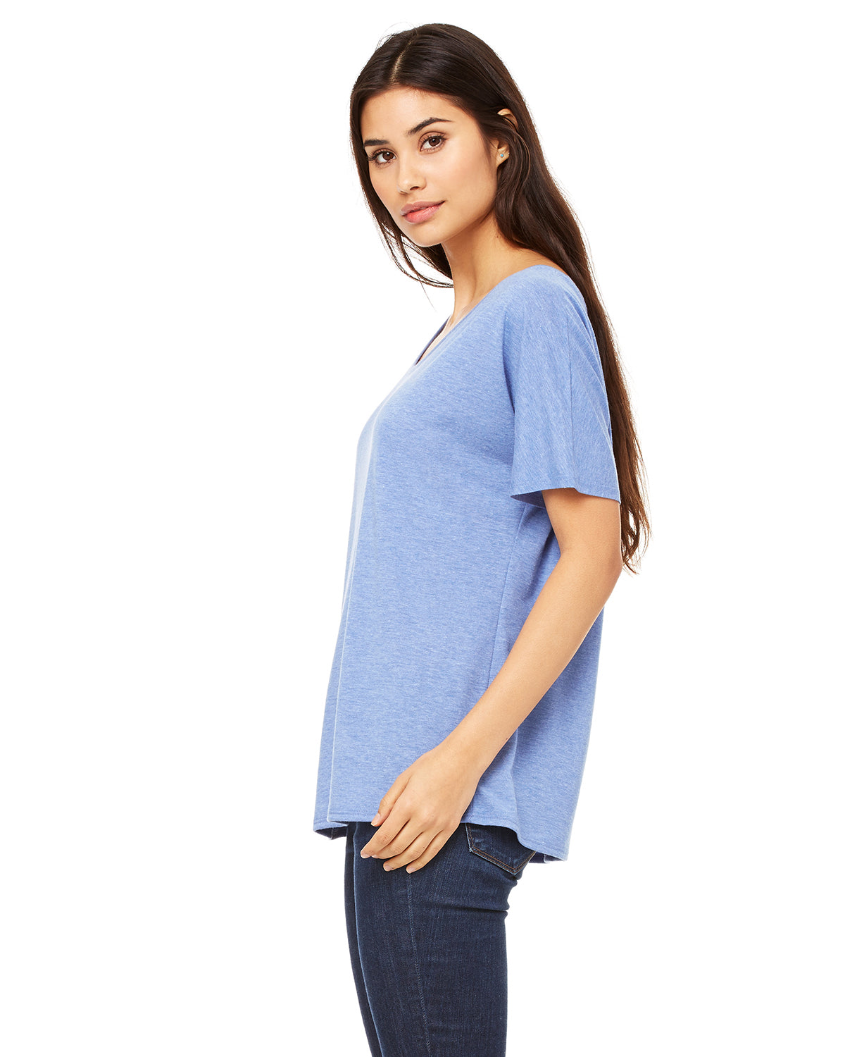 Women's Slouchy T-Shirt - Blue Triblend