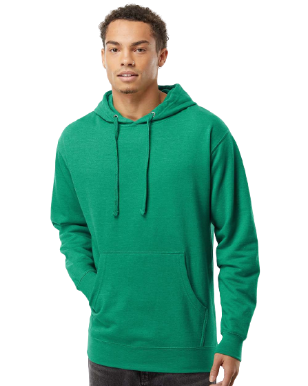 Unisex Midweight Hoodie - Kelly Green Heather