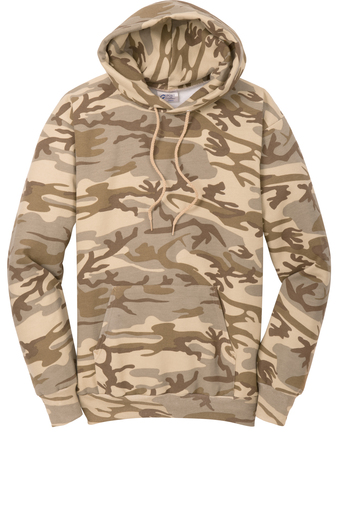 Unisex Core Fleece Camo Pullover Hoodie - Desert Camo