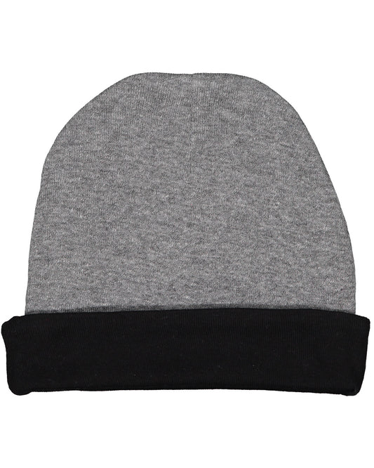 Infant Baby Rib Cap - Granite Heather / Black