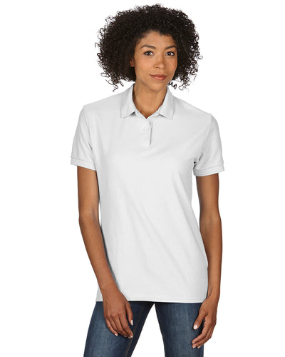 Women's Double Piqué Polo - White