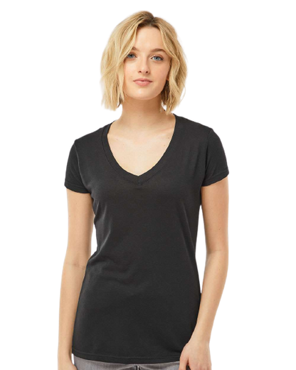 Women's Poly-Rich V-Neck - Black