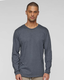 LAT 6918 - Forward Shoulder Long Sleeve Fine Jersey Tee - Vin Denim/ Nat